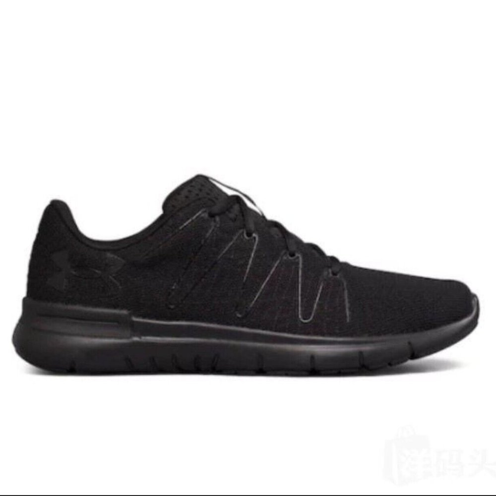 UNDER ARMOUR UA THRILL 3 MEN'S BLACK RUNNING SHOES #1295736-003 Size 8